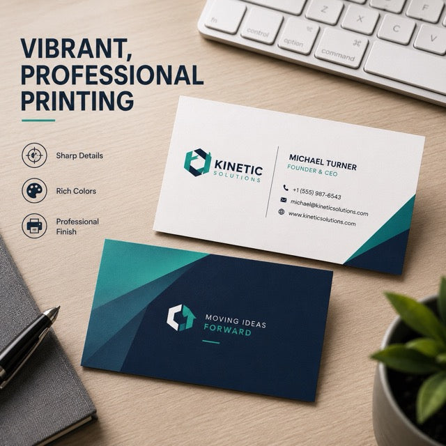 Custom Business Cards - 350gsm Matte Paper - Double-Sided Printing- 100-5,000 pcs