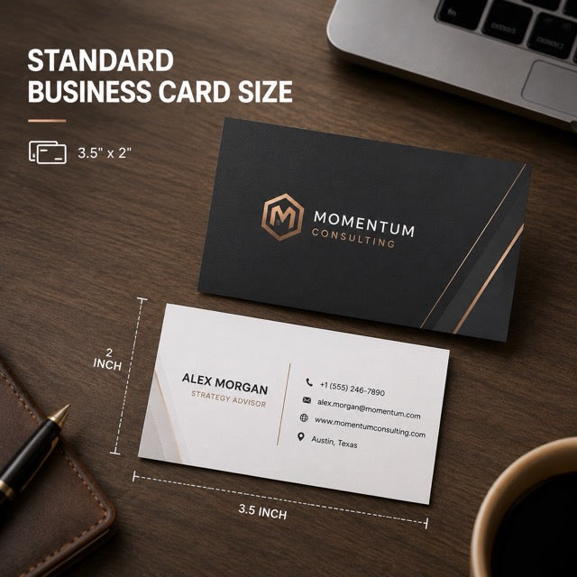 Custom Business Cards - 350gsm Matte Paper - Double-Sided Printing- 100-5,000 pcs