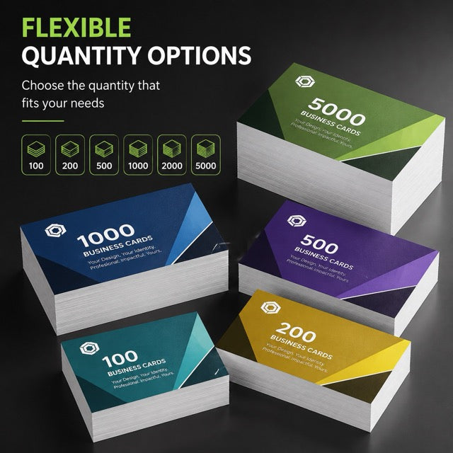 Custom Business Cards - 350gsm Matte Paper - Double-Sided Printing- 100-5,000 pcs